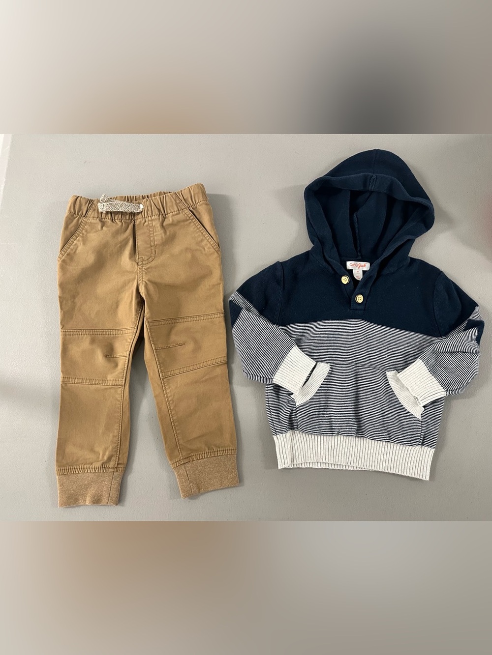 2T Cat & Jack Tan Pull-On Jogger Pants